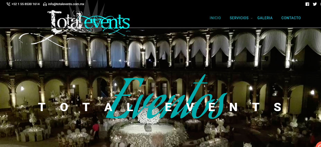 pagina web eventos sociales